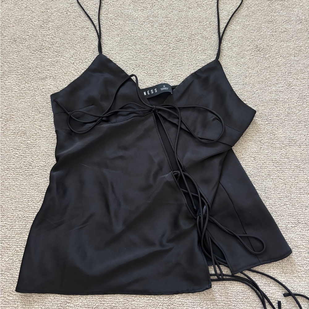 Lioness Black Satin Women's Top